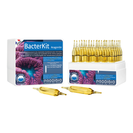 PRODIBIO - Bacterkit Aragonito - 30 viales - Kit de siembra bacteriana para sustrato marino