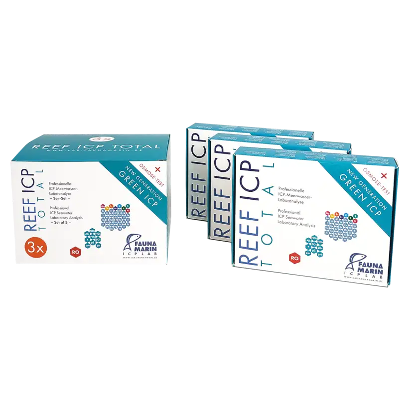 FAUNA MARIN - Reef ICP Test Total - Set 3 tests - Complete laboratory test