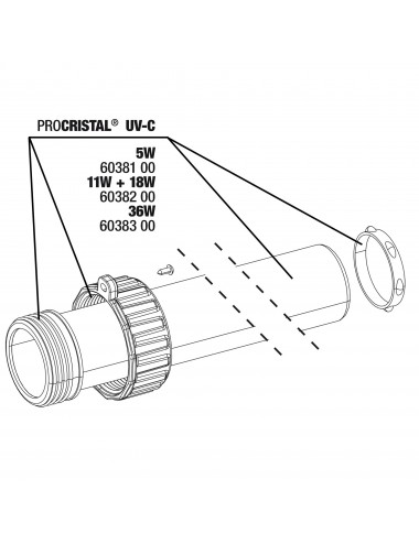JBL - PC UV-C - Kit en quartz 11+18W