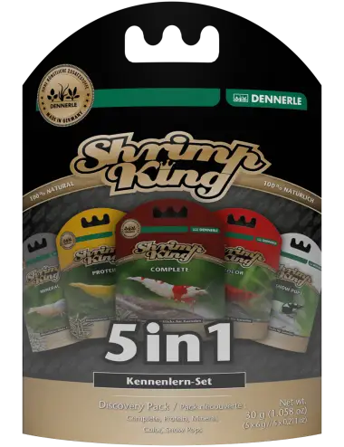DENNERLE - Shrimp King 5in1 - 30 g (5 x 6 g) - Complete and complementary food for shrimps