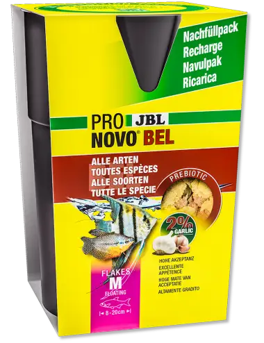 JBL - Pronovo bel Flackes M - 750ml - Aliment en flocons pour poissons de 8 à 20 cm