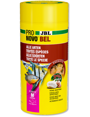 JBL - Pronovo bel Flackes M - 1000 ml - Aliment en flocons pour poissons de 8 à 20 cm