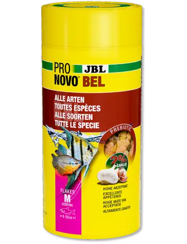 JBL - Pronovo bel Flackes M - 1000 ml - Aliment en flocons pour poissons de 8 à 20 cm