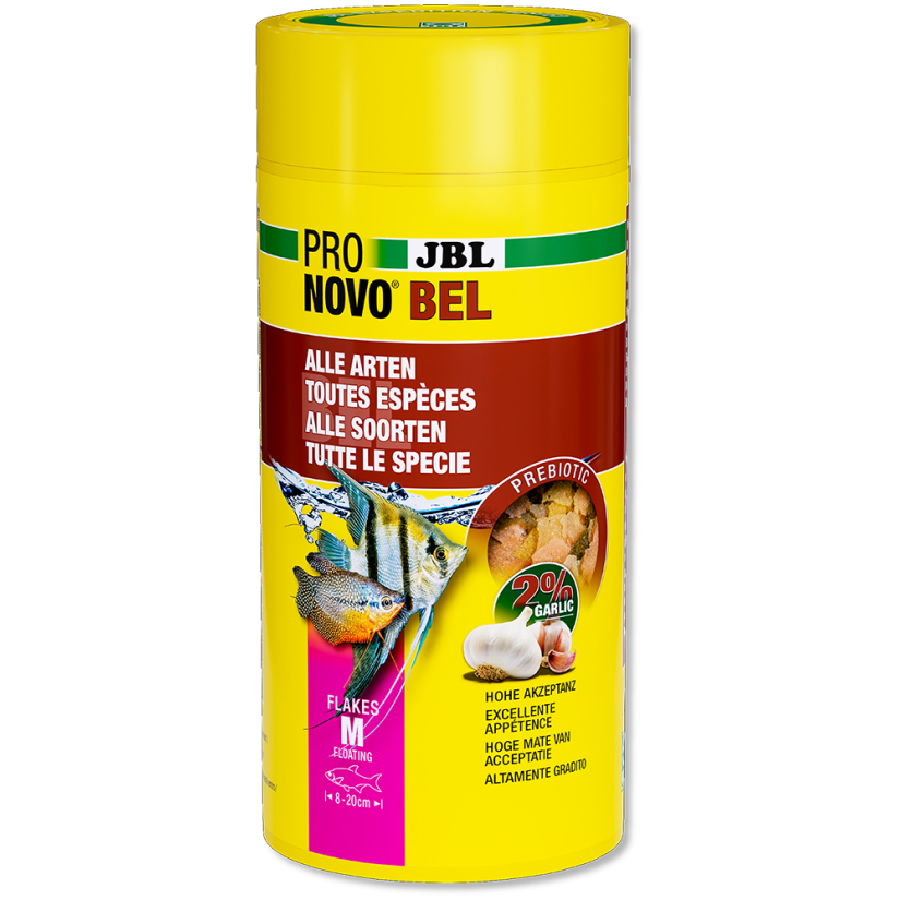 JBL - Pronovo bel Flackes M - 1000 ml - Aliment en flocons pour poissons de 8 à 20 cm