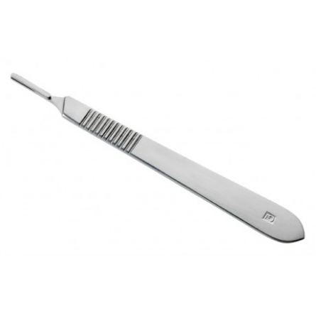 No. 3 stainless steel scalpel handle + 10 free blades