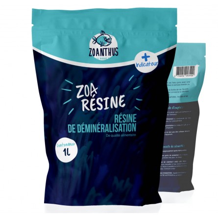 Zoanthus.fr - Demineralization resin with saturation indicator - 1L