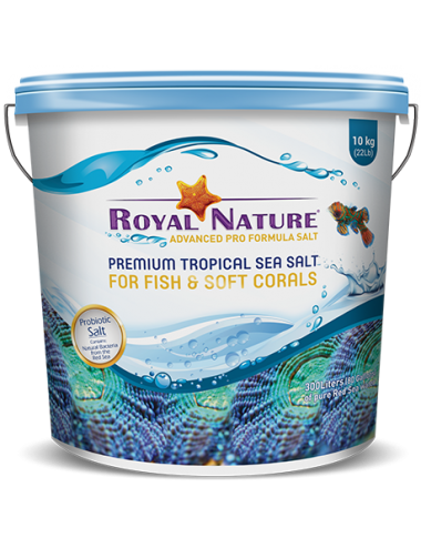 ROYAL NATURE - Premium Meersalz - 10kg Eimer - Natürliches Salz für Riffaquarien