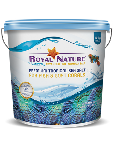 ROYAL NATURE - Premium Sea Salt - 10kg bucket - Natural salt for reef aquarium