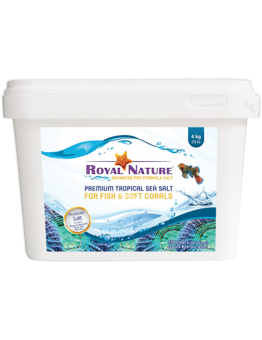 ROYAL NATURE - Sal marina premium - Cubo de 4 kg - Sal natural para acuarios de arrecife