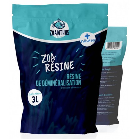 Zoanthus.fr - Demineralization resin with saturation indicator - 3L