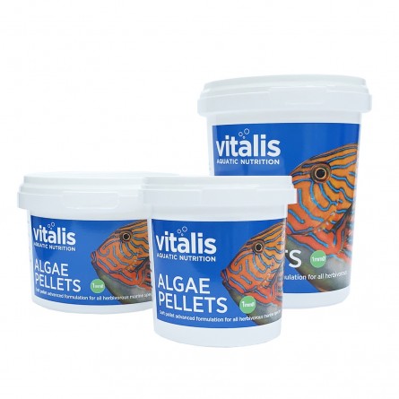 VITALIS - Pellets de Algas 1mm - 70g - Alimento para peixes marinhos herbívoros VITALIS - Pellets de Algas 1mm - 70g - Alimento para peixes marinhos herbívoros