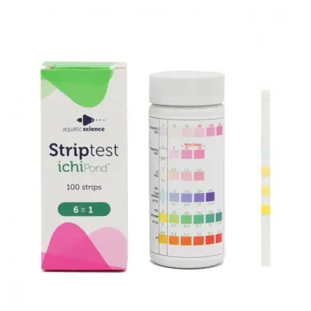 AQUATIC SCIENCE - Striptest 6in1 - 100 Tests - Teststreifen für Gartenteiche AQUATIC SCIENCE - Striptest 6in1 - 100 Tests - Teststreifen für Gartenteiche