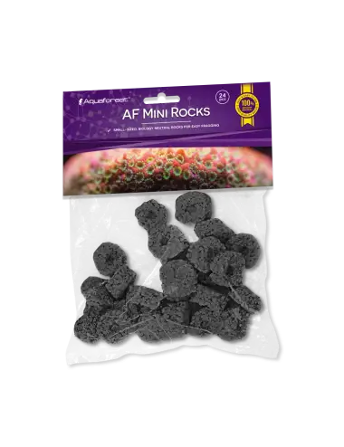 AQUAFOREST - AF Mini Rocks Black - 24 kos - Kamenje za koralne potaknjence.