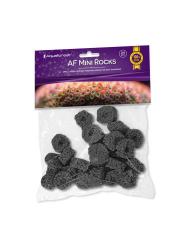 AQUAFOREST - AF Mini Rocks Black - 24 pz - Rocce per talee di corallo.