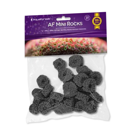 AQUAFOREST - AF Mini Rocks Preto - 24 unid - Pedras para cortes de coral. AQUAFOREST - AF Mini Rocks Preto - 24 unid - Pedras para cortes de coral.