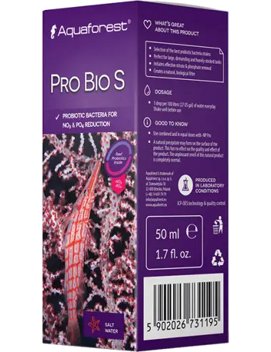 AQUAFOREST - Pro Bio S - 50ml - Éliminer les nitrates et phosphates
