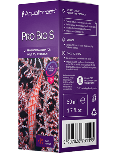 AQUAFOREST - Pro Bio S - 50ml - Éliminer les nitrates et phosphates