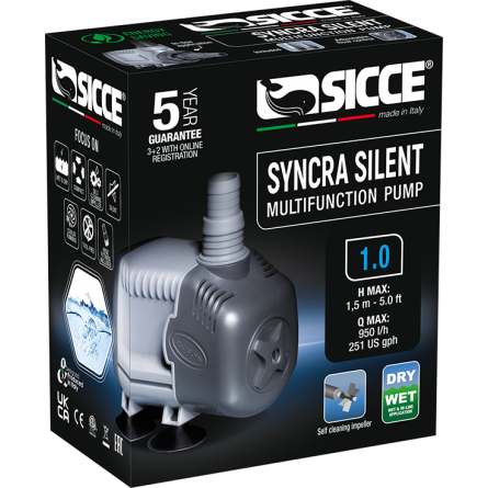 SICCE - Syncra SILENT 1.0 - Waterpomp 950 l/u SICCE - Syncra SILENT 1.0 - Waterpomp 950 l/u