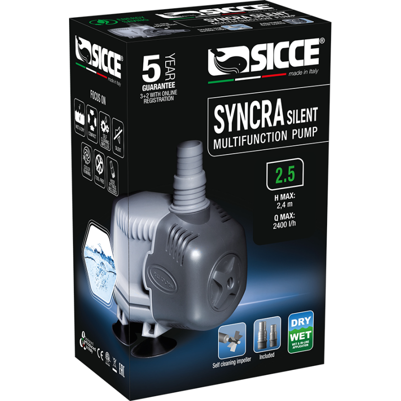 SICCE - Syncra SILENT 2.5 - Bomba de água 2400 l/h