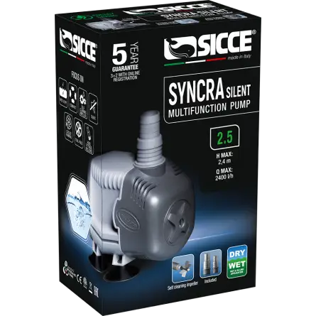 SICCE - Syncra SILENT 2.5 - Pompe à eau 2400 l/h SICCE - Syncra SILENT 2.5 - Pompe à eau 2400 l/h