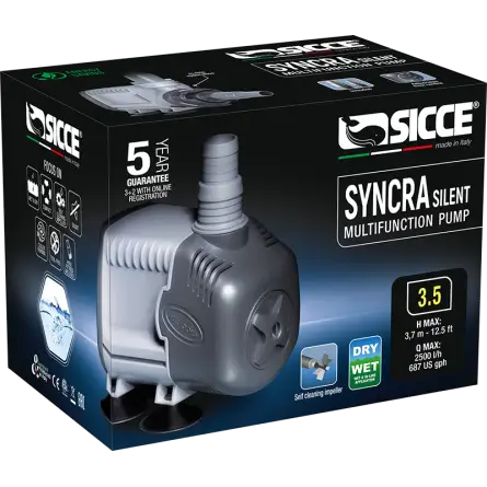 SICCE - Syncra SILENT 3.5 - Pompe à eau 2500 l/h SICCE - Syncra SILENT 3.5 - Pompe à eau 2500 l/h