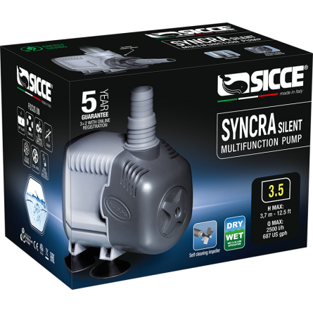 SICCE - Syncra SILENT 3.5 - Wasserpumpe 2500 l/h SICCE - Syncra SILENT 3.5 - Wasserpumpe 2500 l/h