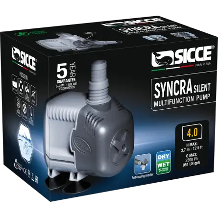 SICCE - Syncra SILENT 4.0 - Pompe à eau 3500 l/h SICCE - Syncra SILENT 4.0 - Pompe à eau 3500 l/h