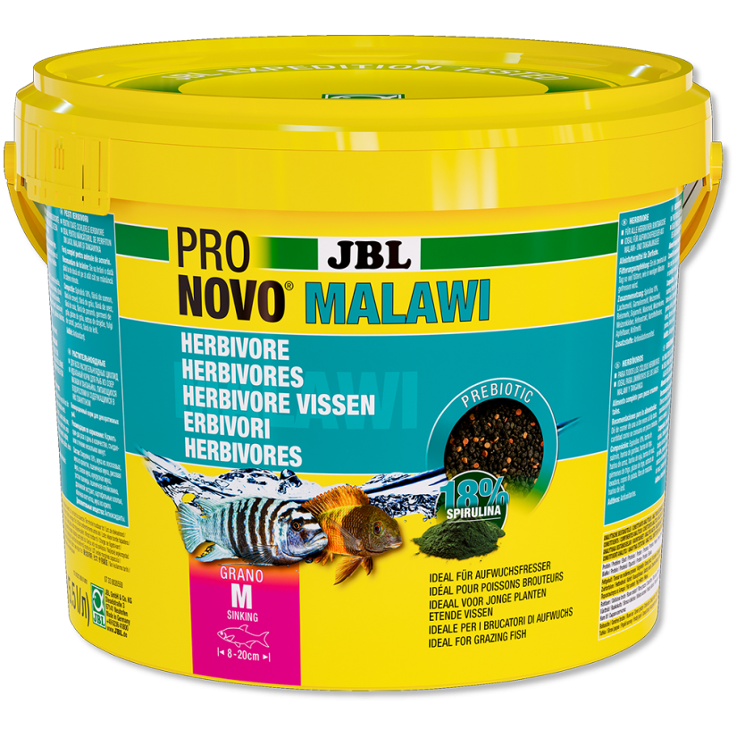 JBL - Pronovo Malawi M - 5500 ml - Voer voor herbivore cichliden