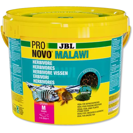 JBL - Pronovo Malawi M - 5500 ml - Mangime per ciclidi erbivori JBL - Pronovo Malawi M - 5500 ml - Mangime per ciclidi erbivori