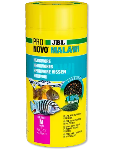 JBL - Pronovo Malawi M - 1000 ml - Alimento para cíclidos herbívoros