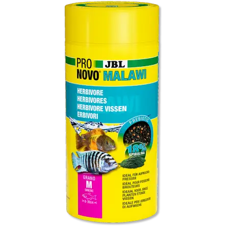 JBL - Pronovo Malawi M - 1000 ml - Mangime per ciclidi erbivori JBL - Pronovo Malawi M - 1000 ml - Mangime per ciclidi erbivori