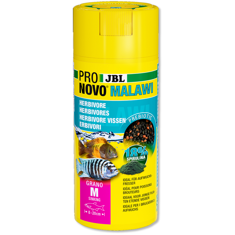 JBL - Pronovo Malawi M Click - 250 ml - Aliment pour Cichlidés herbivores
