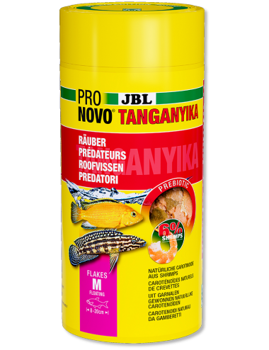 JBL - Pronovo Tanganyika Flackes - 1000 ml - Aliment pour Cichlidés prédateurs