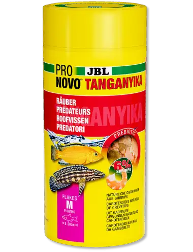 JBL - Pronovo Tanganyika Flackes - 1000 ml - Aliment pour Cichlidés prédateurs