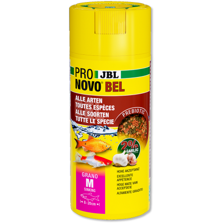 JBL - Pronovo bel Grano M Click - 250 ml - Aliment en granulés pour poissons de 8 à 20 cm JBL - Pronovo bel Grano M Click - 250 ml - Aliment en granulés pour poissons de 8 à 20 cm