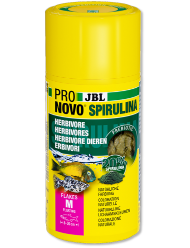 JBL - Pronovo Spirulina Flackers M - 100ml - Spirulina-Flocken für Fische