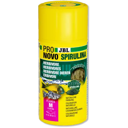 JBL - Pronovo Spirulina Flackes M - 100ml - Flocons à la spiruline pour poissons JBL - Pronovo Spirulina Flackes M - 100ml - Flocons à la spiruline pour poissons
