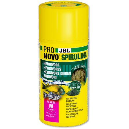 JBL - Pronovo Spirulina Flackes M - 100ml - Flocos de espirulina para peixes JBL - Pronovo Spirulina Flackes M - 100ml - Flocos de espirulina para peixes