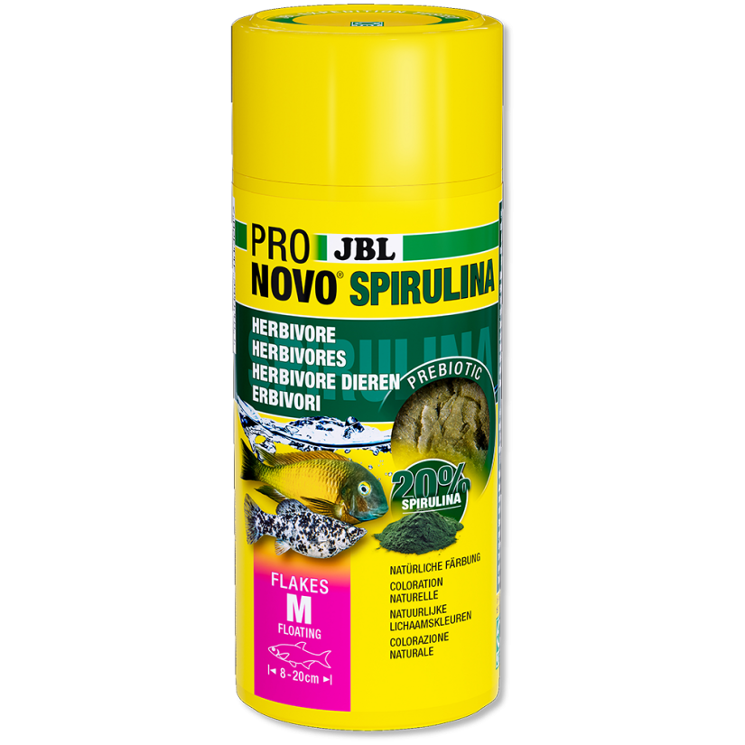 JBL - Pronovo Spirulina Flackes M - 250ml - Copos de espirulina para pescado