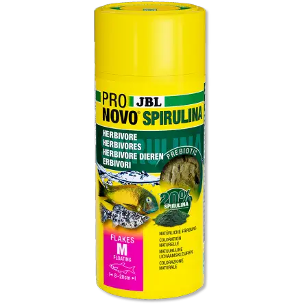 JBL - Pronovo Spirulina Flackes M - 250ml - Flocos de espirulina para peixes JBL - Pronovo Spirulina Flackes M - 250ml - Flocos de espirulina para peixes