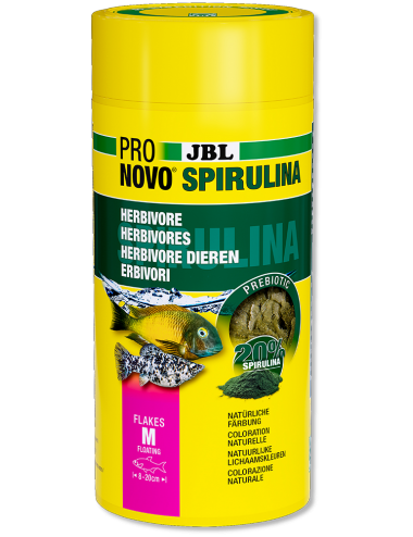 JBL - Pronovo Spirulina Flackes M - 1000ml - Fiocchi di spirulina per pesce