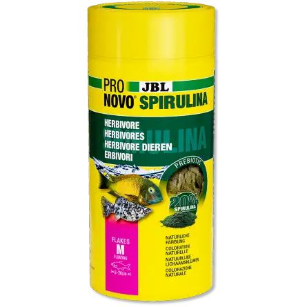 JBL - Pronovo Spirulina Flackes M - 1000ml - Flocons à la spiruline pour poissons JBL - Pronovo Spirulina Flackes M - 1000ml - Flocons à la spiruline pour poissons