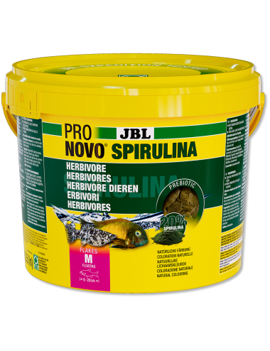 JBL - Pronovo Spirulina Flackers M - 5500ml - Spirulina-Flocken für Fische
