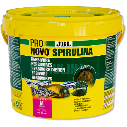 JBL - Pronovo Spirulina Flackes M - 5500ml - Flocos de espirulina para peixes JBL - Pronovo Spirulina Flackes M - 5500ml - Flocos de espirulina para peixes