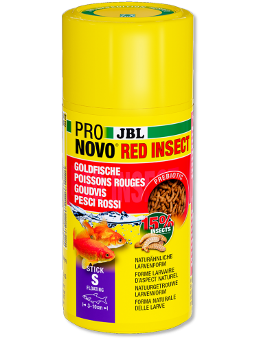 JBL - Pronovo red insect - Stick S - 100 ml - Sticks para carpas doradas de 3 a 10 cm