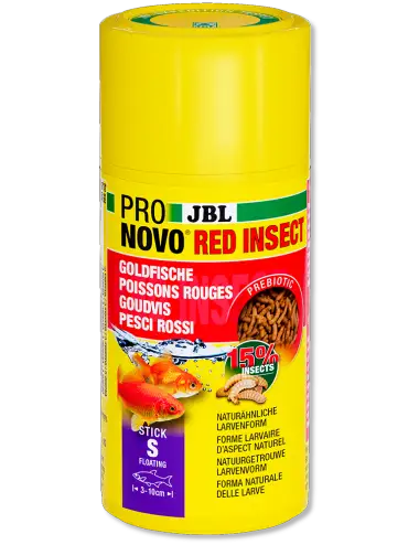 JBL - Pronovo red insetto - Stick S - 100 ml - Bastoncini per pesci rossi da 3 a 10 cm