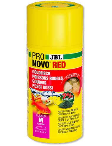JBL - Pronovo Red Flackes M - 100 ml - Flocons pour poissons rouges de 8 à 20 cm