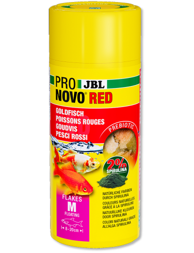JBL - Pronovo Red Flakes M - 250 ml - Flocos para peixinhos dourados de 8 a 20 cm