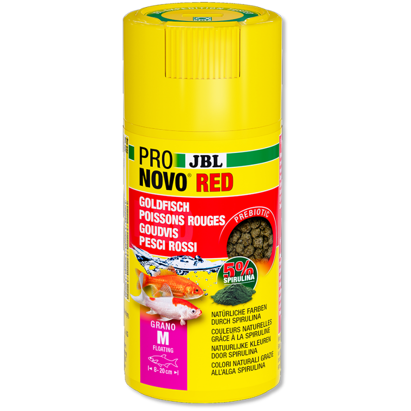 JBL - Pronovo Red Grano M - 100 ml - Granuli per pesci rossi da 8 a 20 cm