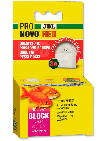 JBL - Pronovo Red Holiday - Bloc alimentaire poissons rouges